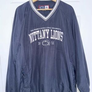 Vintage Penn State V-Neck Pullover Windbreaker